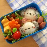 簡単キャラ弁☆わんちゃんのデコおにぎり♪